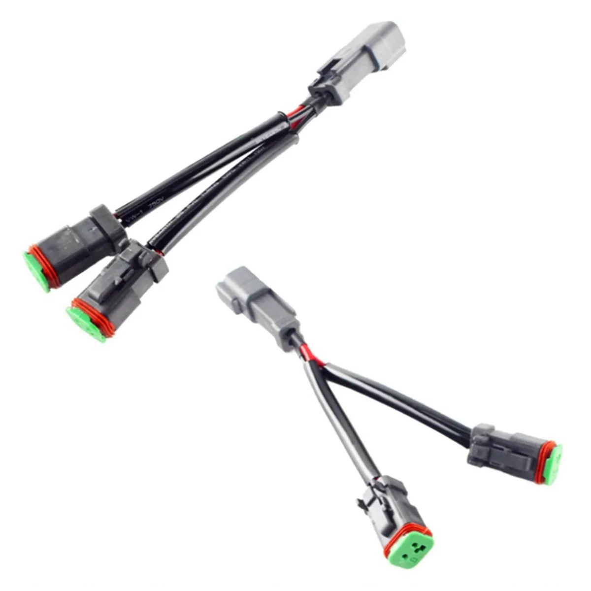 Cables tipo Y Deutsch DT DTP adaptador de enchufe de 2 pines para luz de trabajo de vaina LED, conectores de reequipamiento, arnés de cableado