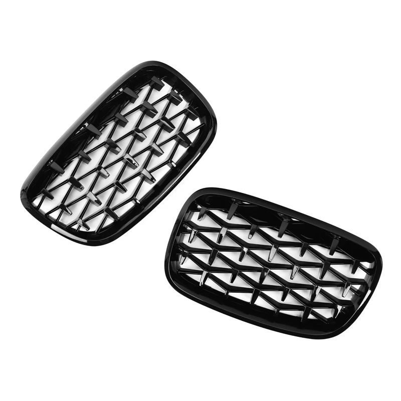 Auto Front Bumper Grill Diamond Kidney Grille Meteor Style For  X5 X6 E70 E71 2008-2014 Racing Grills Car Styling Replacement