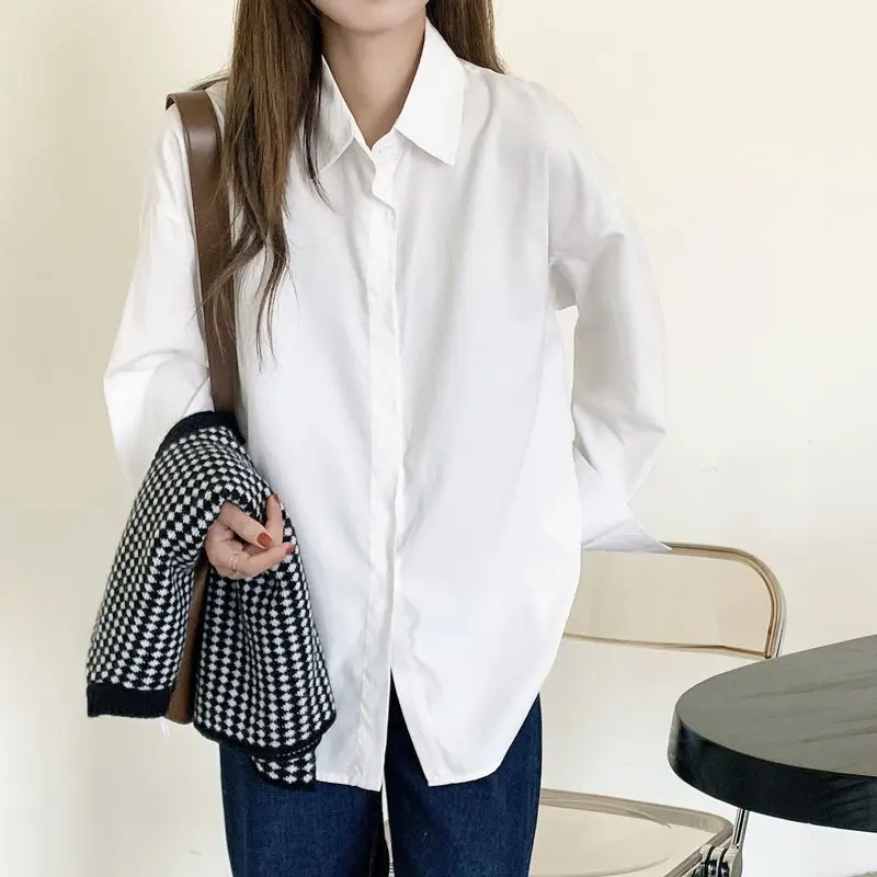 

Рубашки с длинным рукавом, женские кружевные вышитые приталенные мягкие женские минималистичные романтические весенние каникулы, повседневный наряд для отдыха