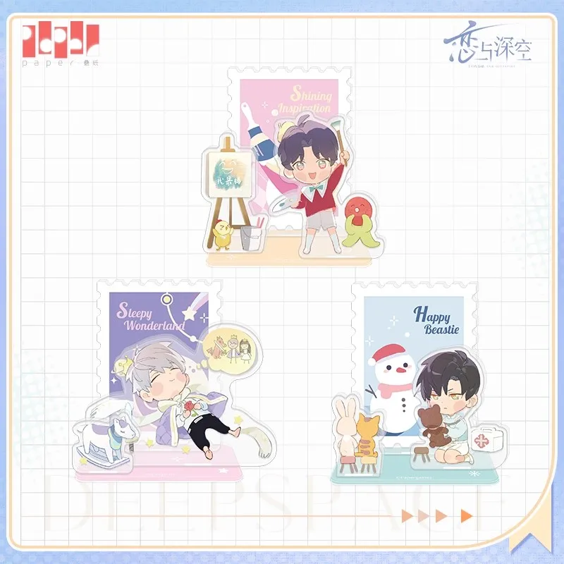 [Officiële merchandise] op voorraad Game Love and Deepspace Summer Xavier Rafayel Zayne Chibi Water Ripples Stand Acryl Hanger