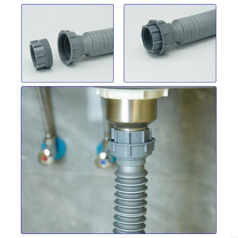 

Easy to Install Kitchen Sink Pipe Adapter 45 to 58mm Connector Pipe Coupler