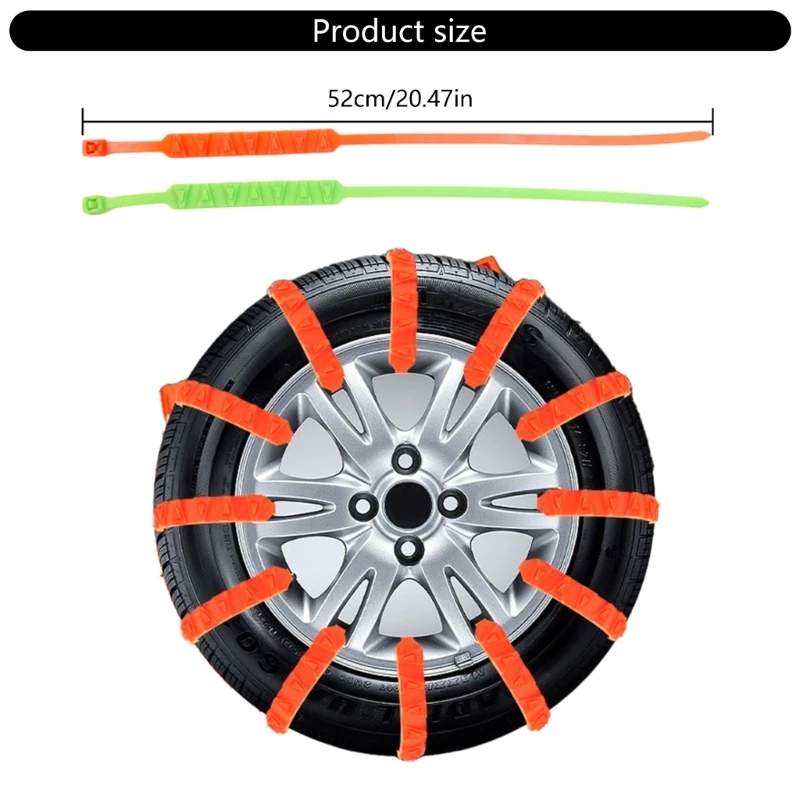 2025 neue 10 stücke Elektrische Fahrrad Notfall Reifen Schnee Ketten Anti Skid Kabelbinder für Roller
