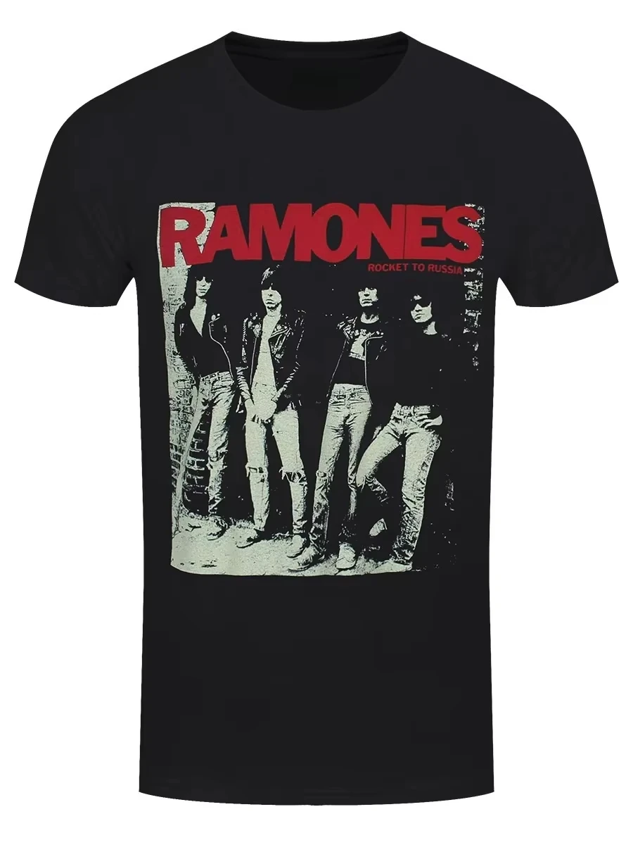 Camiseta Ramones Rocket To Rusia, camisetas de algodón para hombres y mujeres, camisetas de manga corta Retro Rock Band Y2K, ropa de verano para hombres