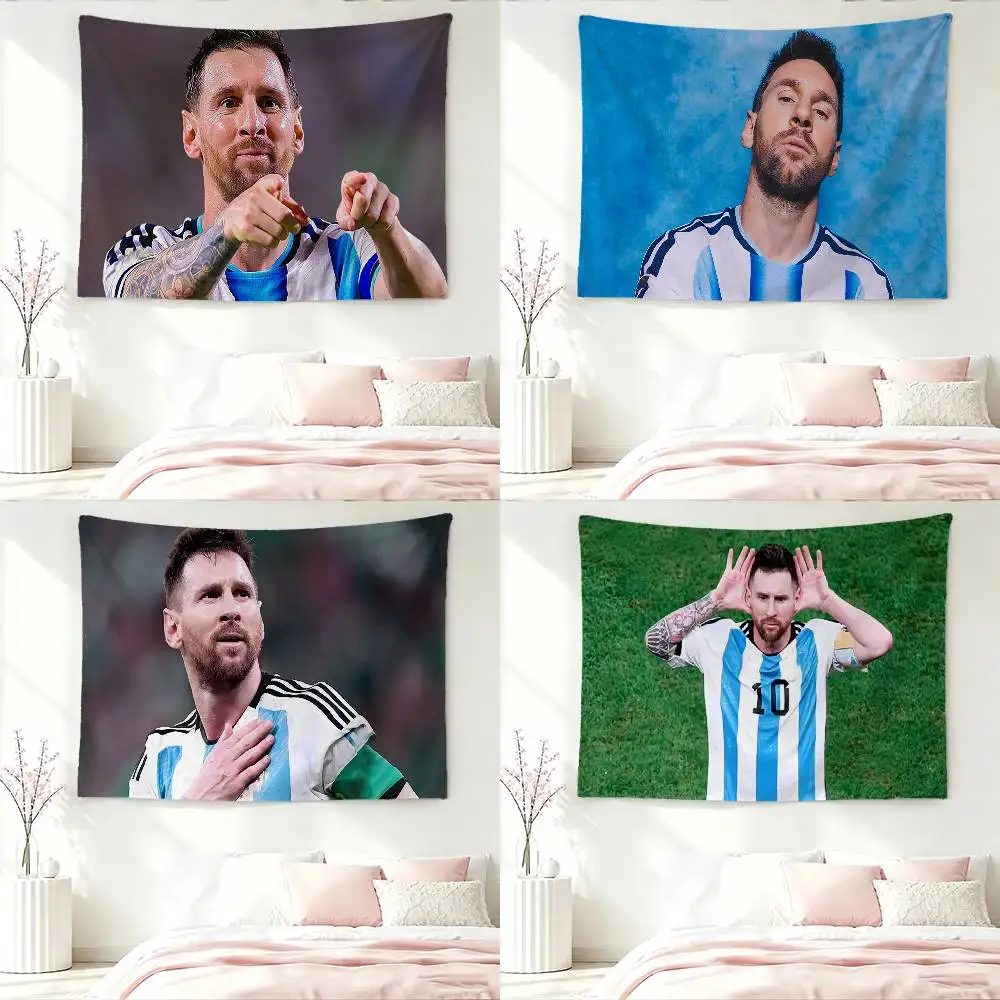 Football Lionel M-Messi Flags Wall Hanging Background Art Banner for Bedroom Home Outdoor Decor