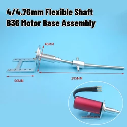 Timone da 95mm + albero flessibile integrato da 4mm + Set di trasmissione della staffa dell'albero RC Boat Electric Boat metanolo Boat