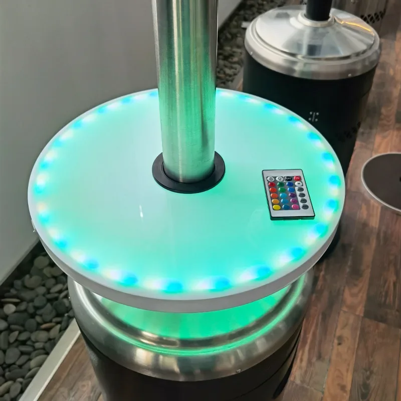 Round outdoor heater desktop LED remote control color light desktop waterproof