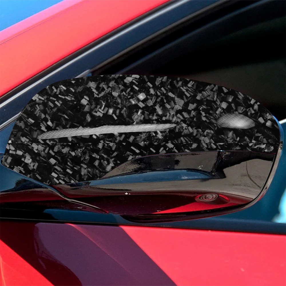 For BMW F10 M5 2012-2017 Car Accessories Modification Real Forged Carbon Fiber Rearview Mirror Housing Protective Cover Trim