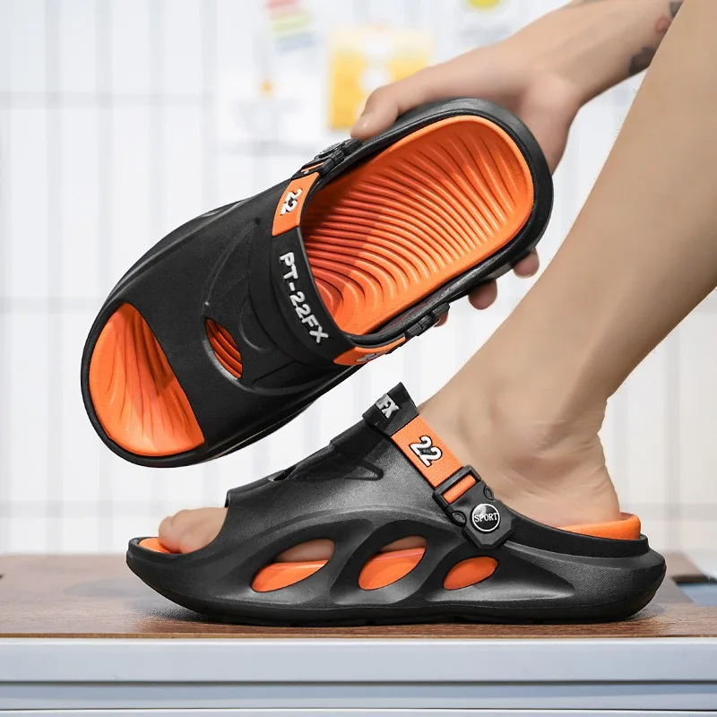 

Men's Summer Beach Slides Men's Fashion EVA Slides Non Slip Quick-drying Open Toe Slippers for Indoor Outdoor Walking Shoes