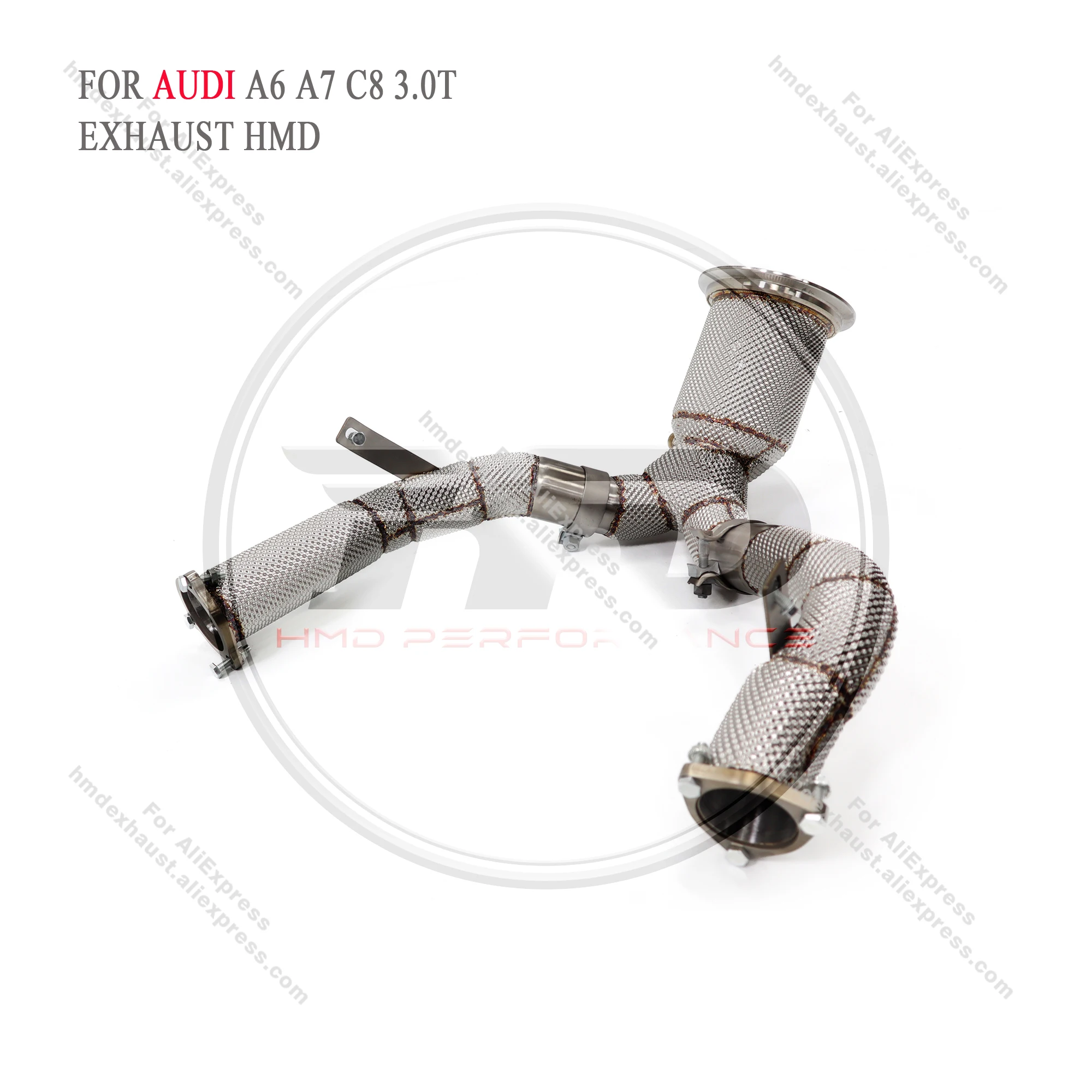 

HMD Downpipe for Audi A6 A7 C8 3.0T Exhaust System Stainless Steel Performance Header Catalytic Car Accessories