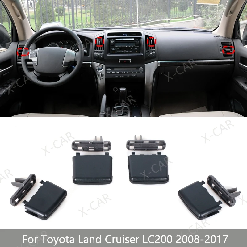 For Toyota Land Cruiser 200 LC200 FJ200 2008-2017 Front Dashboard Air Conditioner Vents A/C Air Conditioning Outlet Tab Clip