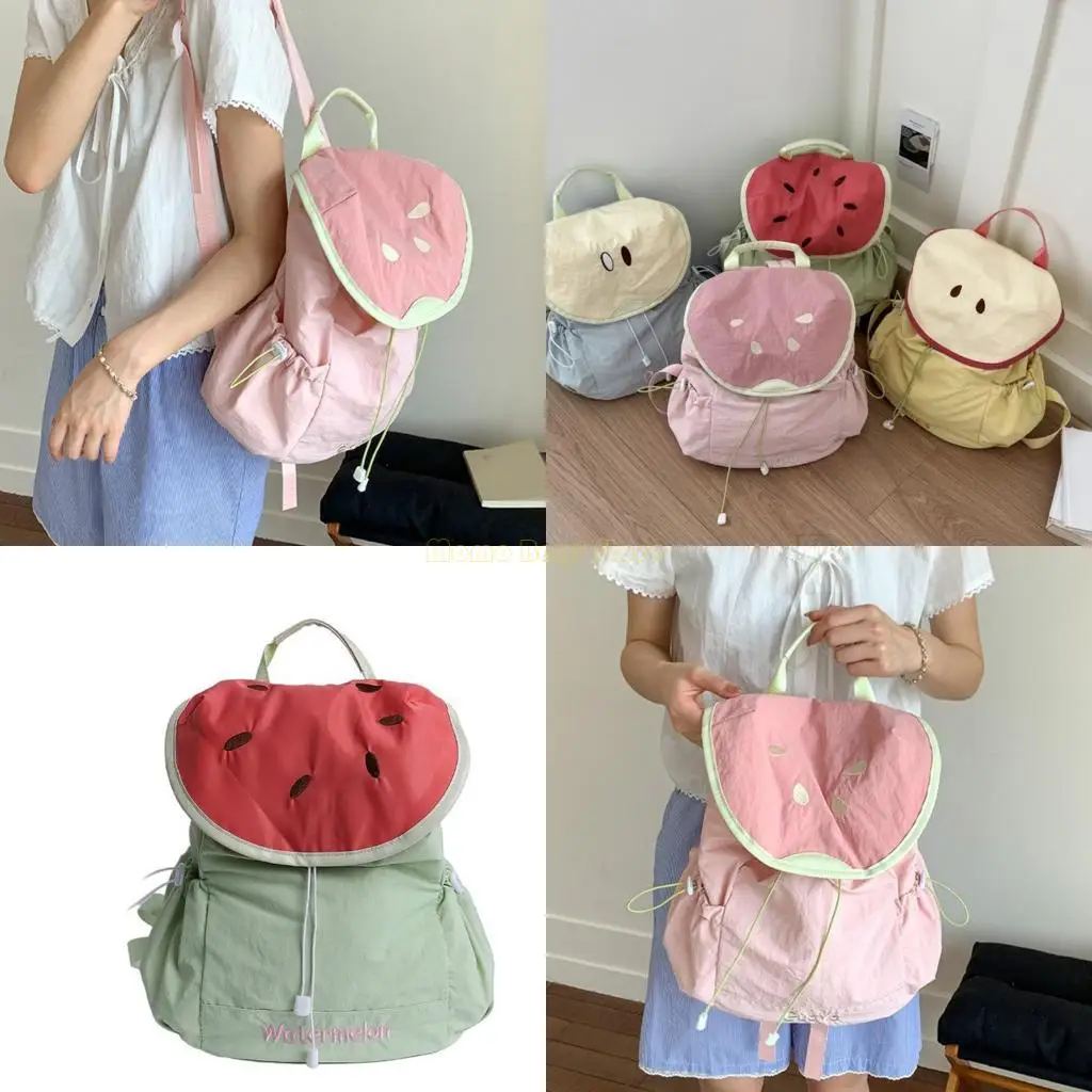 

X90D Trendy Backpacks Large Capacity Casual Daypacks School Bag Fruit Series Rucksack