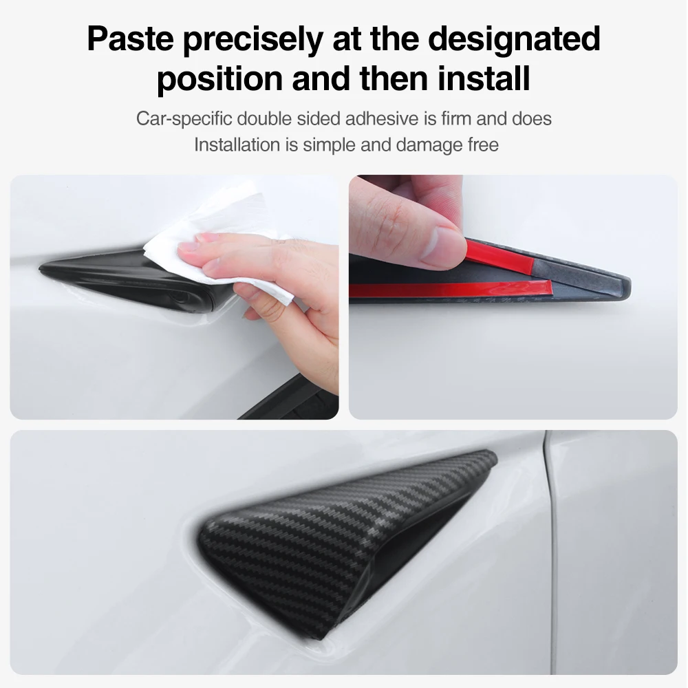 غطاء حماية للكاميرا الجانبية من Model Y Juniper لـ Tesla Model 3 Highland 2025 ملحقات السيارة غطاء حماية من ألياف الكربون ABS