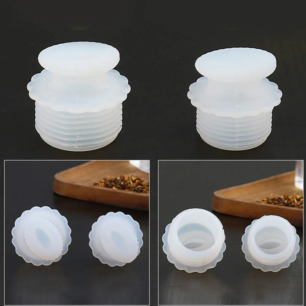 Silicone Hot Water Bottle Stopper Sealed White Pull-up Bottle Cap Bottle Cork Plug Kettle Cover Plug For Thermoss Cup Accessory