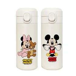 Disney Cup Mickey Minnie Mouse ThermosVacuum Cup Childen Cartoon Water Cup 304 Stainless Steel Water Bottle Portable 350ML 450ML