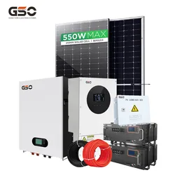 Complete Set Solar Panel Power System 5kw 8kW 10kW 15kW 20kW Solar Energy Residential Hybrid Off Grid Solar System