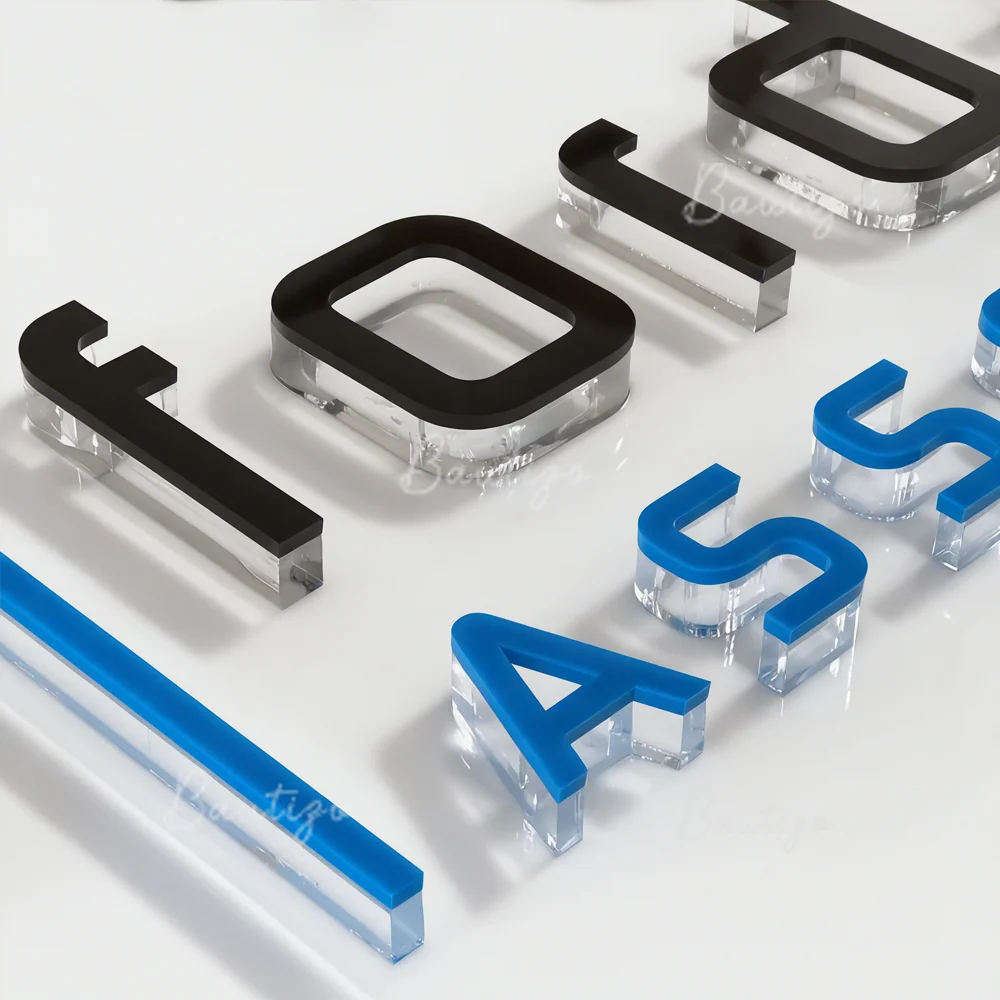 Custom Acrylic Letters Sign Wall Logo Cut Letter Outdoor Company Store Light Signboard,Business 3D Signage Decoration