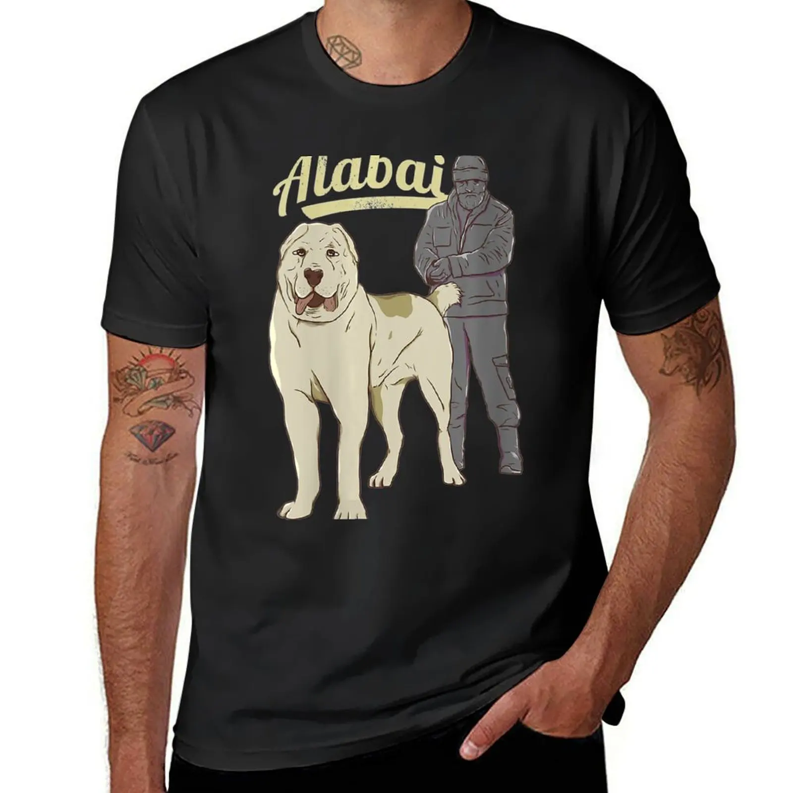 

Alabai Dog Lovers Retro Style and Kids Apparel T-Shirt funnys for a boy sublime plain black t shirts men