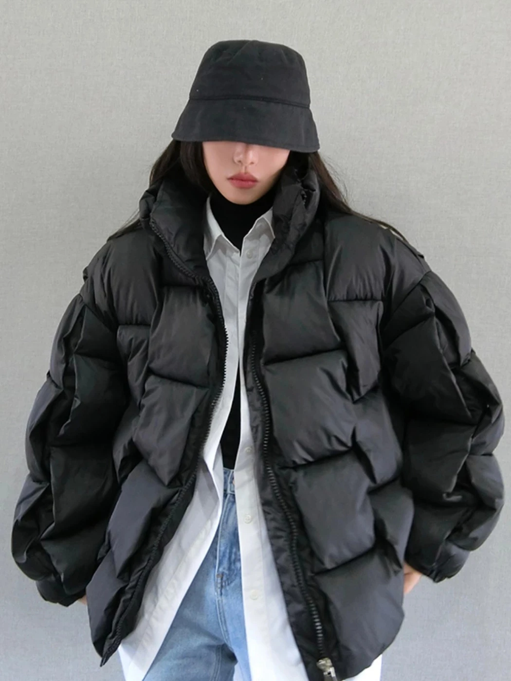 

Winter Jacket for Women Loose Streetwear Warm Puffer Coat Solid Fashion Women Zipper Down Jacket 2025 Female Cotton Clothing