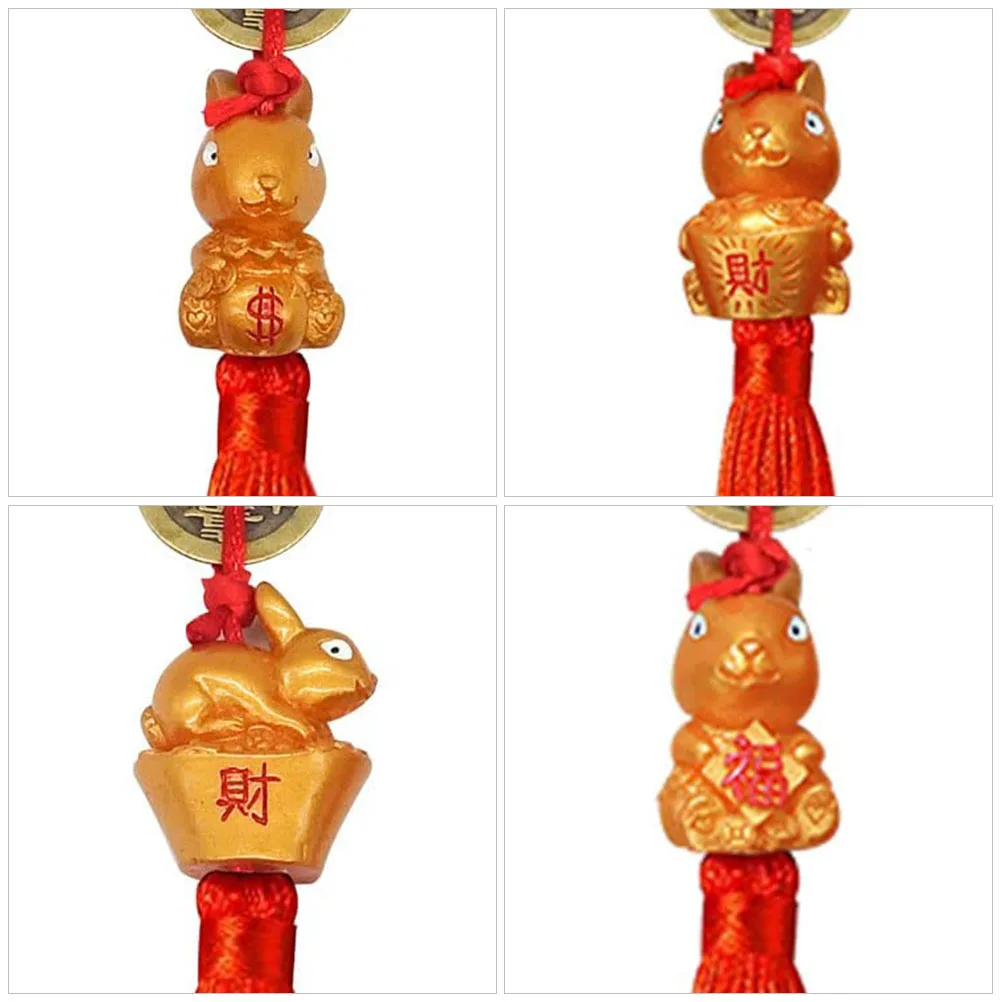 

8Pcs Chinese New Year Pendant Rabbit Knot Hanging Ornament Spring Festival Decorative Home Office Decor Spring Festival Decor