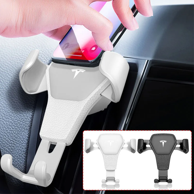 

Car Phone Holder Air Vent Clip Mount GPS Mobile Phone Stand Holder For Tesla Model S X Y Roadster Bonina Coil Valve Stems & Caps