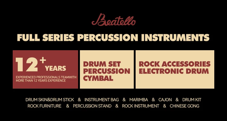 Beatello طبلة أكريليك تجويف اللون متوفرة 1-قطعة رأس طبلة بونغو من جلد الغنم مع مفتاح ضبط للمبتدئين