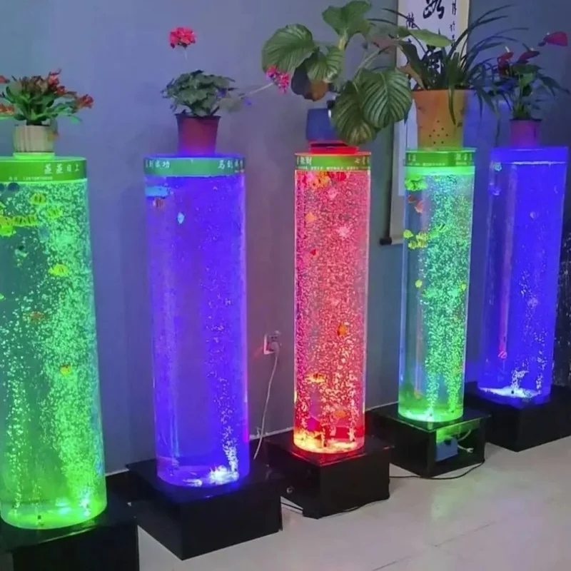 custom.Modern Customized Bent Curved Acrylic Bubble Panel LED Bubble Wall Screen Room Divider Printed Techni