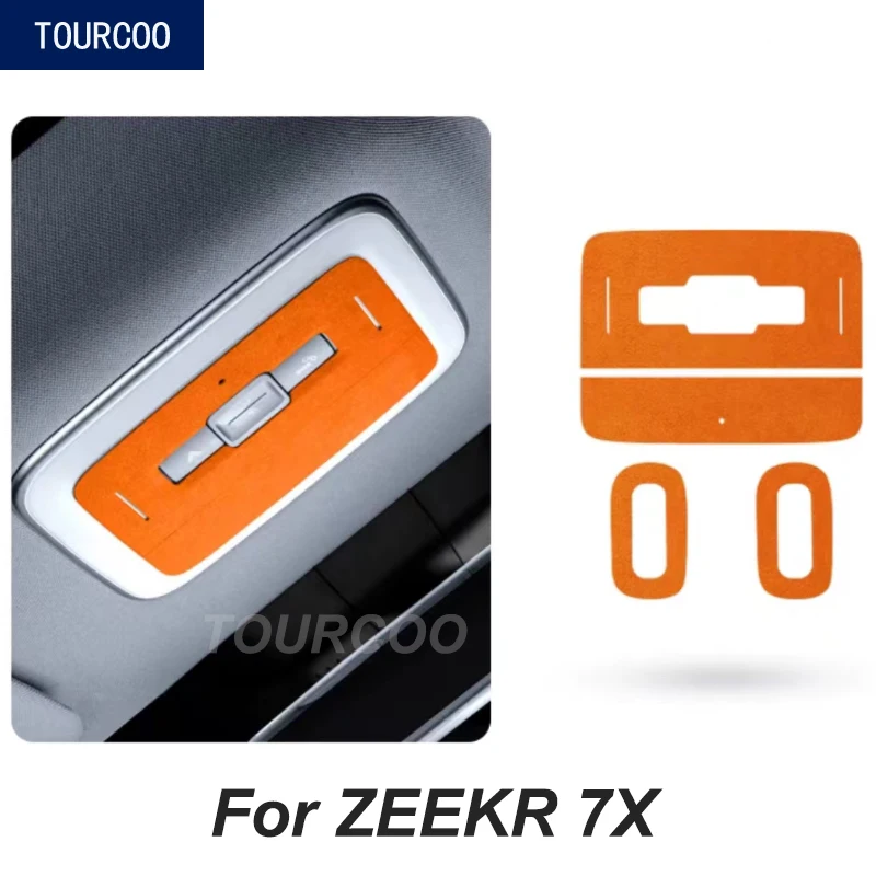 

For ZEEKR 7X 25-26 Suede Reading Light Panel Decor Stickers Interior Styling Modified Accessories