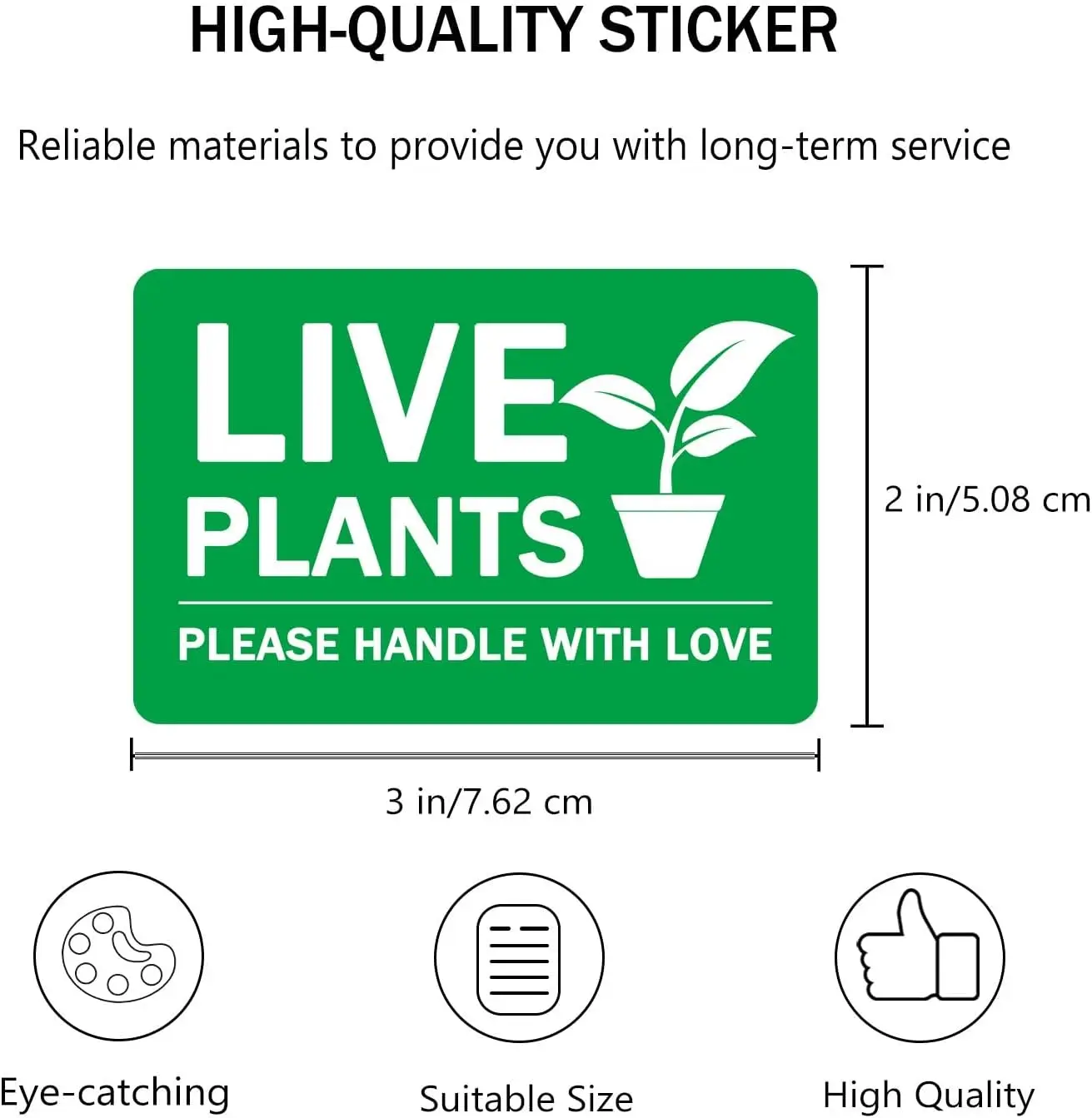 400 Pcs Live Plants Please Handle with Love Stickers 2 X 3 Inch - Fluorescent Fragile Shipping Label Stickers for Crate Shipping