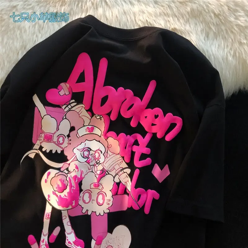 women tees funny men clothing plus size top printed anime harajuku fashion streetwear oversized 100℅ cotton graphic t shirts