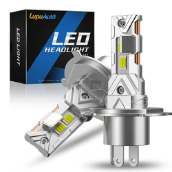 2Pcs H4 LED Lights 100W 20000LM Hi/Lo Beam 6500K Headlight Bulb Mini Size Design Wireless For Car Lamp CSP 7035 Chip White