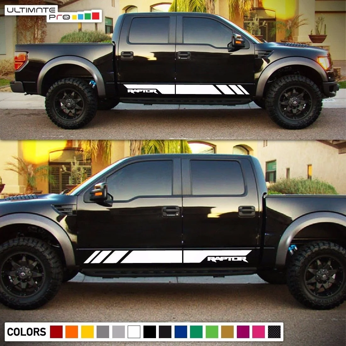 

For 1Set/2Pcs Decal Sticker Vinyl Side Stripes d F-150 Raptor SVT Tail Light LED Grill Car Styling