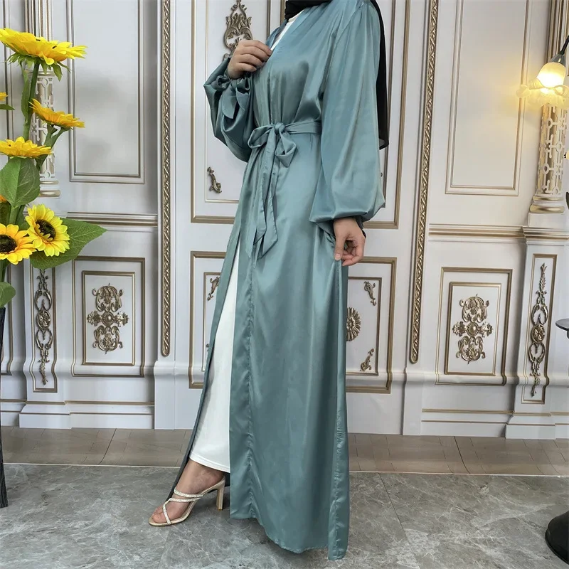 

Атласное мусульманское женское платье Абая, элегантное скромное марокканское вечерние, турецкий кафтан, Дубай, Ид, Рамадан, халат, ислам, Джалабия, Kebaya, Vestidos