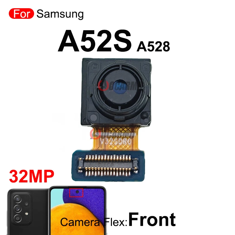 Fotocamera anteriore per Samsung Galaxy A52S A528B A528 profondità posteriore Macro + parti di ricambio del modulo fotocamera principale posteriore UltraWide