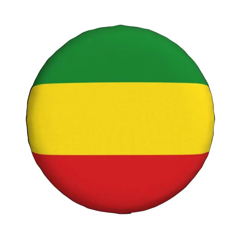 Jamaican Rasta Flag Spare Tire Cover for Land Cruiser Prado Jeep RV SUV Camper Car Wheel Protector Covers 14