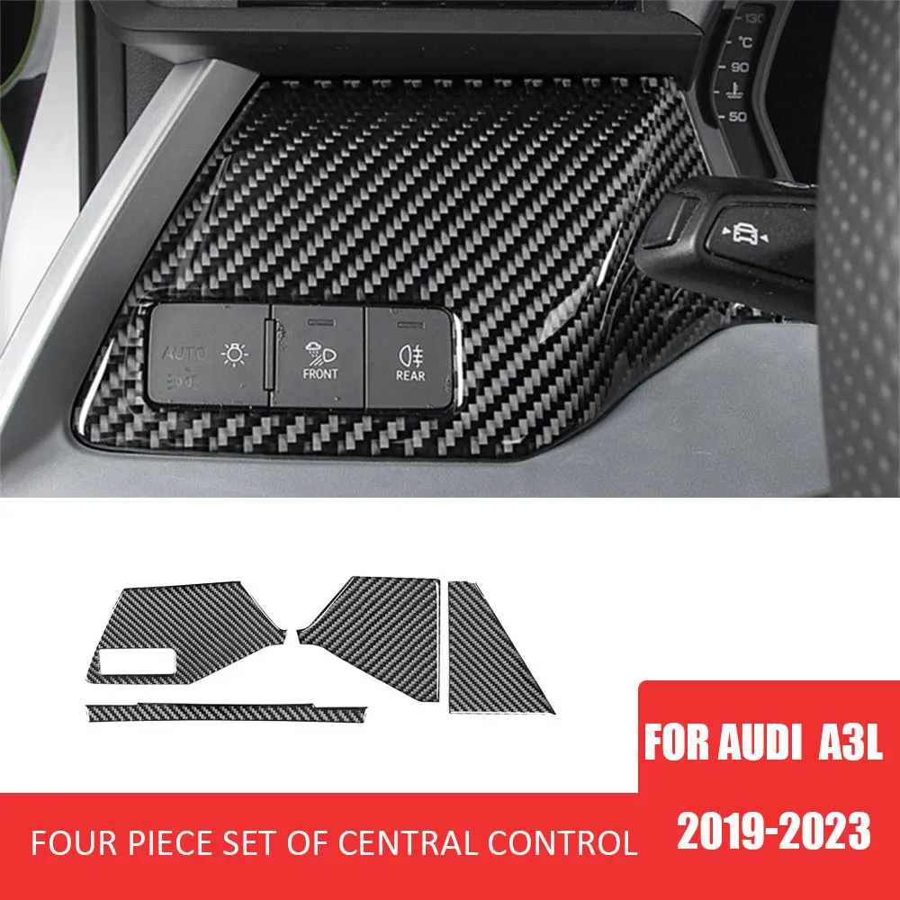 

Carbon Fiber Car Center Console Instrument Panel Decorative Sticker for Audi A3L 2019-2023 Automotive Interior Accessories