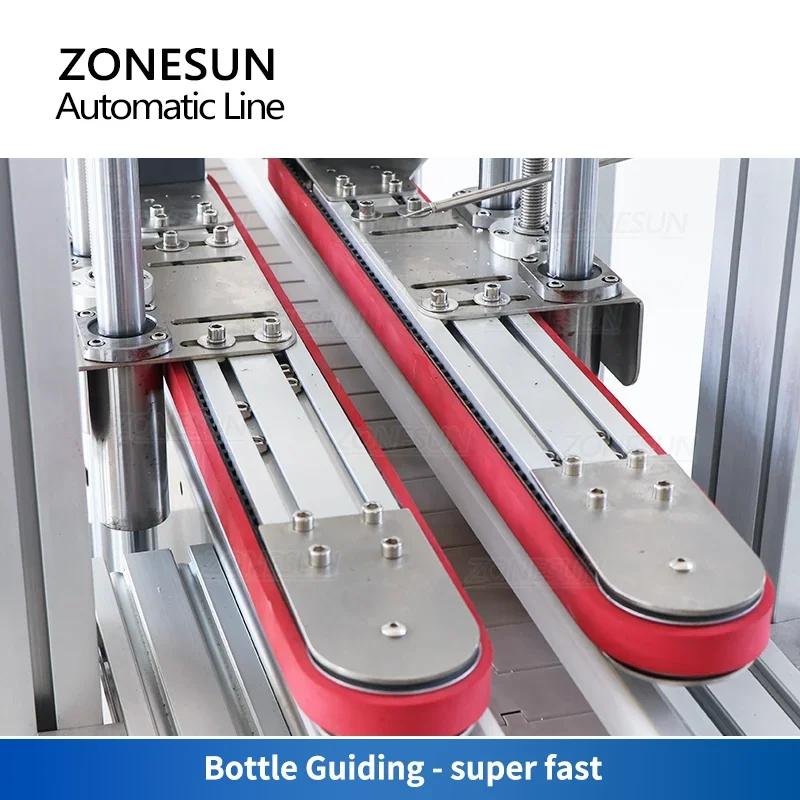 ZONESUN 4 Heads Piston Pump Liquid Filling Capping Square Bottle Labeling Machine Food & Beverages Automatic Production Line