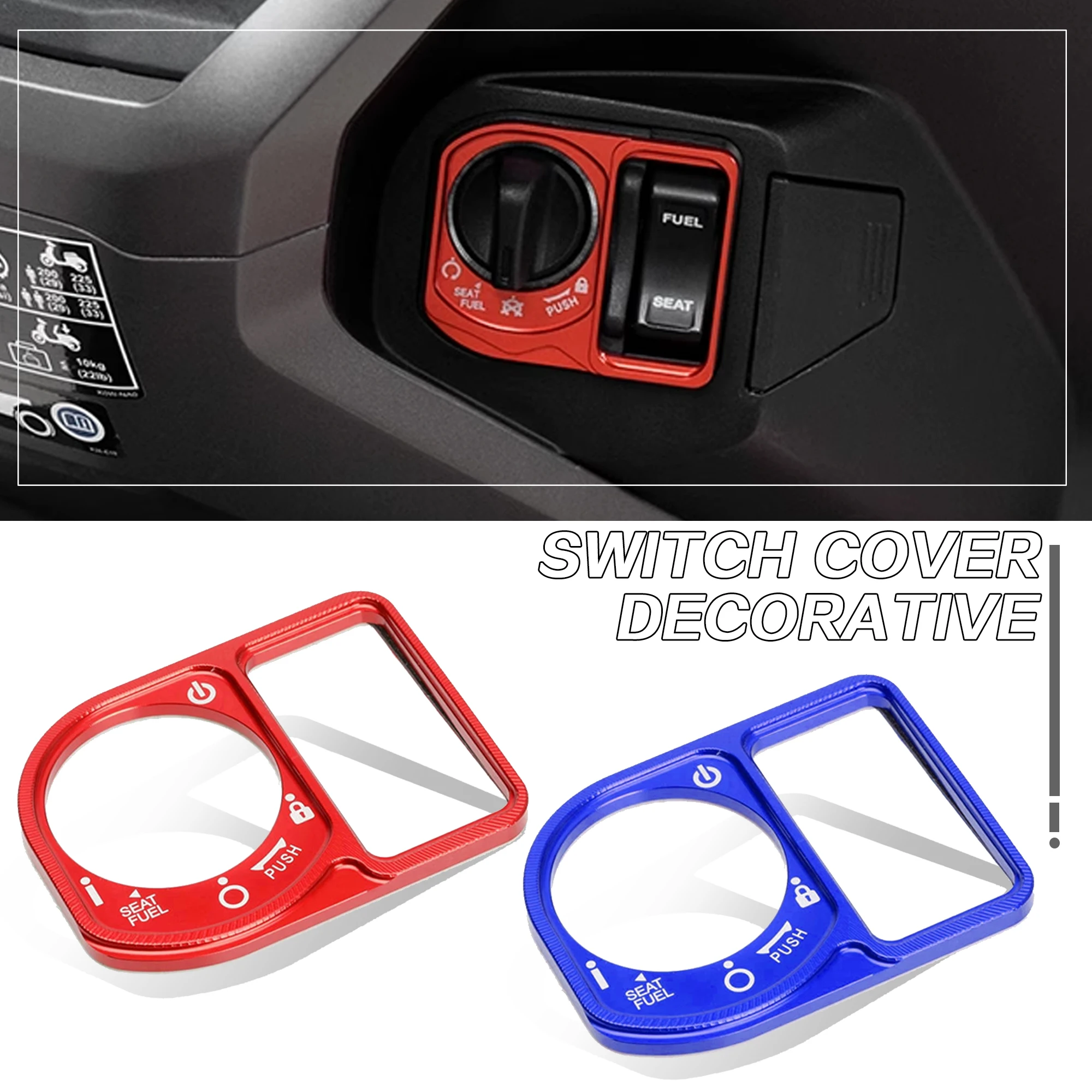 For Honda AIRBLADE 125/150/160 Motorcycle Electric door lock Ignition Switch Cover Decorative Trim Key Switch Panel Accent Case