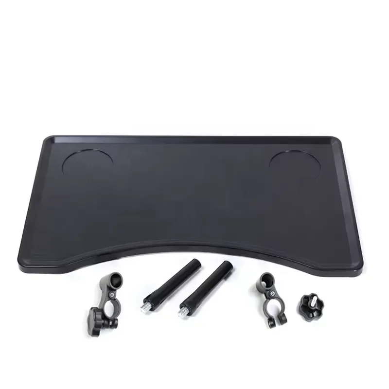 Adjustable Removable Wheelchair Dining Table Tray, Black ABS Plastic Nursing Table Plate for Rehabilitation Wheelchair