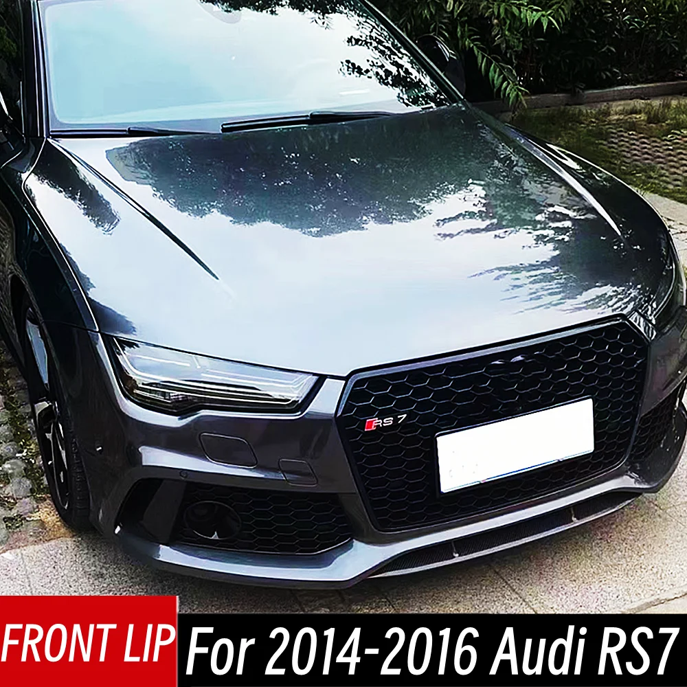 

For Audi RS7 2014 2015 2016 Real Carbon Fibe Front Bumper Splitter Lip Chin Diffuser Protector Guard Tuning Accessories Part