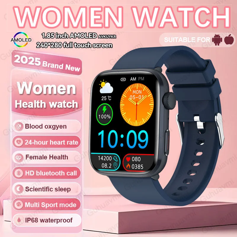 2025 New For Xiaomi Women AI Smart Diagnosis Smart Watch HRV+PPG Blood Pressure Blood oxygen Health monitor IP68 NFC Smartwatchs
