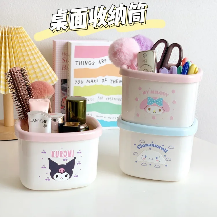 

Настольный органайзер Sanrio, подставка для ручек, контейнер для хранения мелочей, корзина для отходов бумаги, банка для хранения