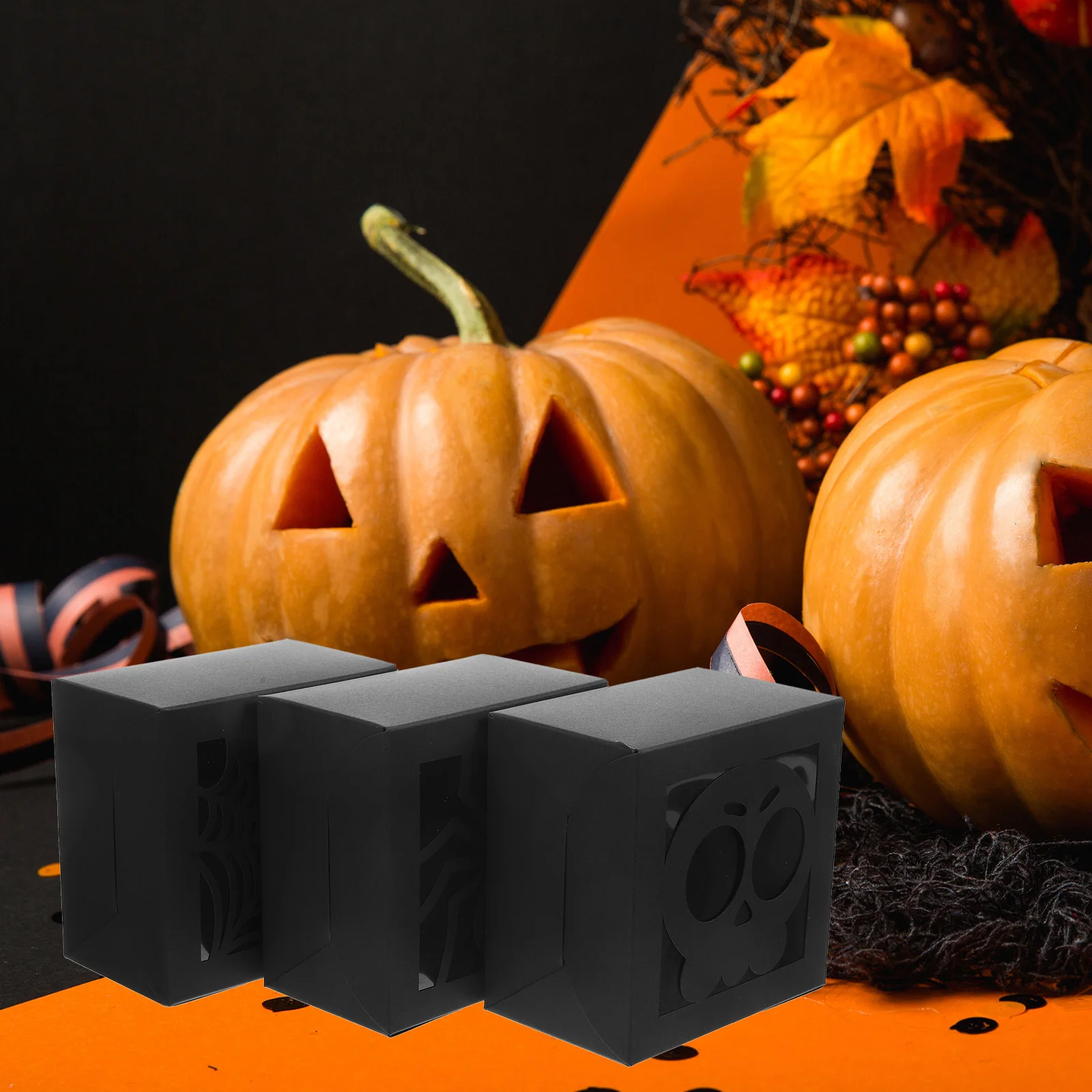 

30 Pcs Gift Boxes for Presents Halloween Candy Holder Cookie Party Favors Black