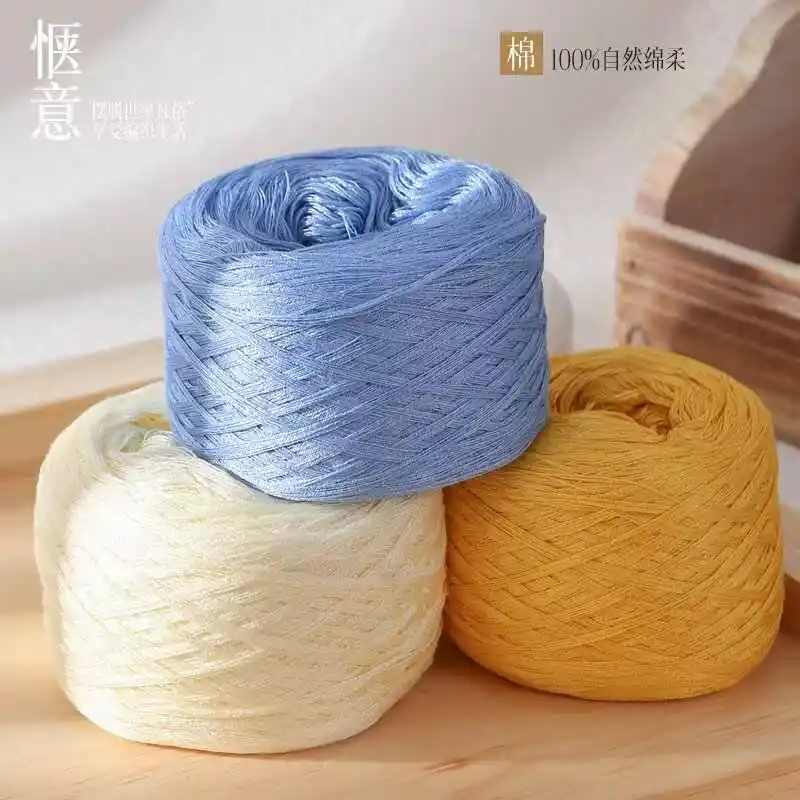 100g/roll environmentally friendly bamboo fiber cotton yarn, DIY crochet needles, hand woven baby sweaters/scarves