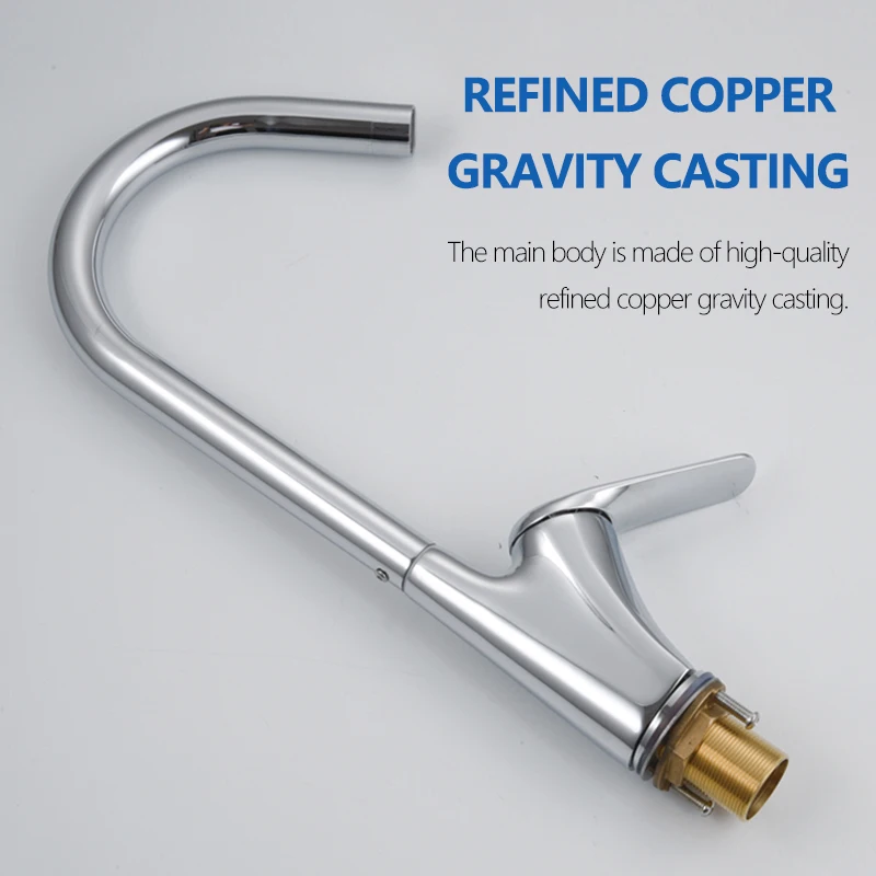 2PCS 360° Rotation Kitchen Bar Faucet Single Handle Kitchen Sink Faucets Single Handle Hot/Cold Water Mixers Tap