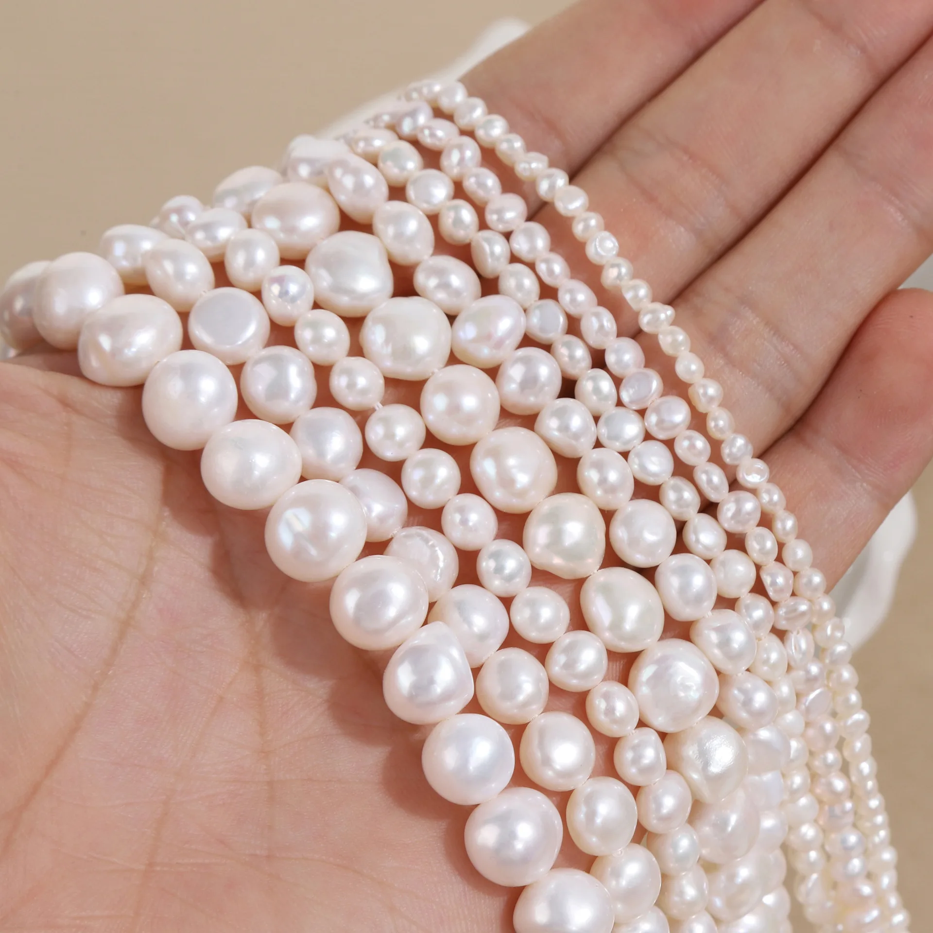 

June Birthday Stone White Irregular Natural Freshwater Pearl Spacer Beads Jewelry Making DIY Necklace Bracelet Accessories