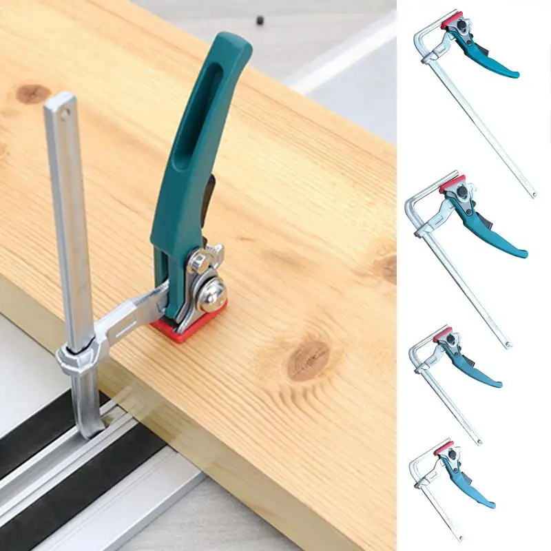 

Track Clamp Heavy Duty Ratcheting Table Clamp Quick Track Saw Clamps Guide Rail F Clamp Alloy Steel MFT Table Tools For MFT