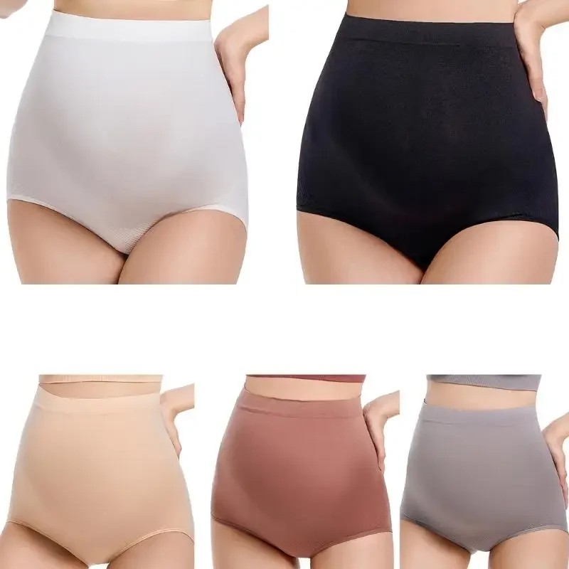 ملابس داخلية ناعمة عالية الخصر للأمهات ملابس داخلية ناعمة قابلة للتنفس تدعم الحمل ملابس داخلية للنساء الحوامل 15UB #1