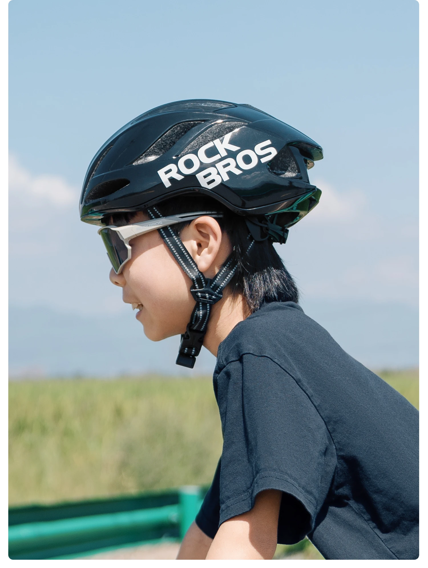 ROCKBROS Kinder-Fahrradhelm, atmungsaktiv, leicht, mit hochdichtem Schaumstoff, einteilig geformt, stoßdämpfend, Jugendhelm. – Detail 21