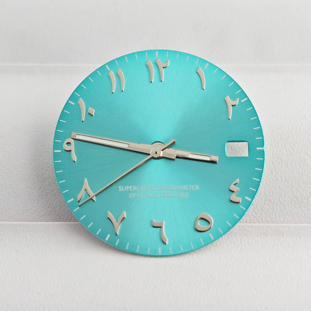 Мужские часы NH35, циферблат с арабскими цифрами, циферблат 28,5 мм для NH35, корпус с автоматическим механизмом, ремешок, аксессуары для часов