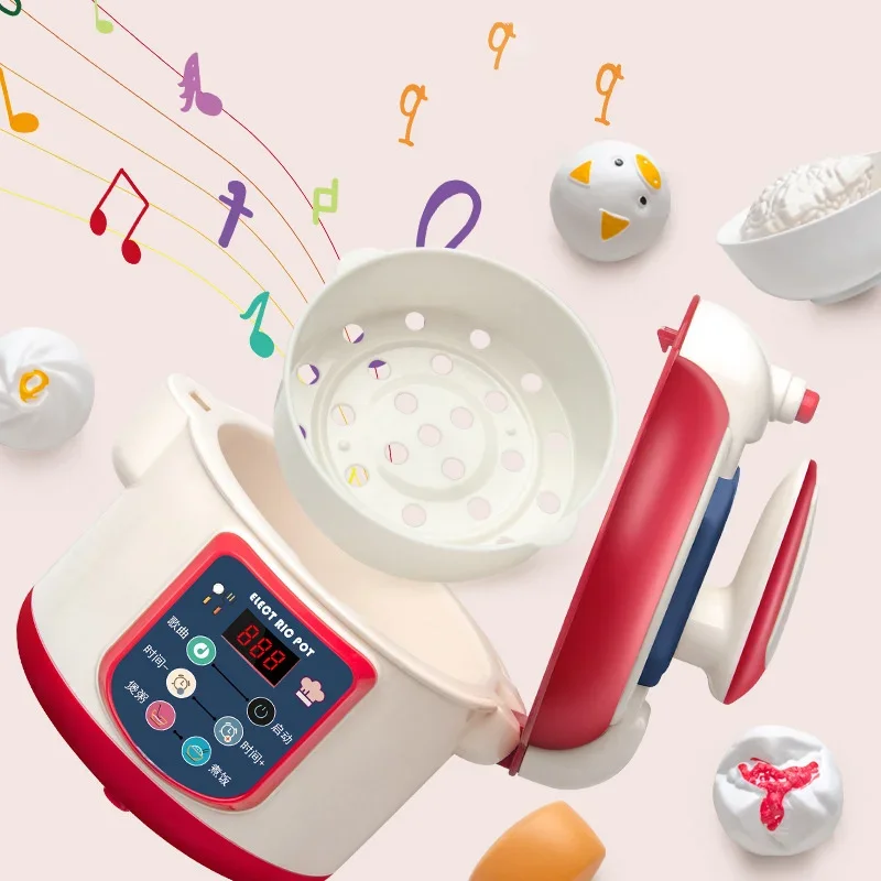 ライスハウスキッチン キッズクッカー おもちゃ 食材付き ごっこ遊び 調理器具 おもちゃ 子供向けギフト 早期教育前